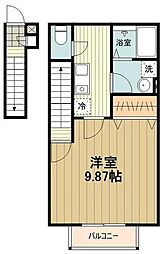 K'sHouse 1Kの間取図画像
