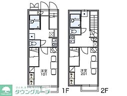 レオパレスルミエール 1Kの間取図画像