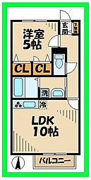 ナチュール城山 1LDKの間取図画像