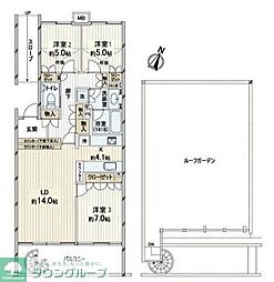 グランドメゾン新百合ケ丘 3LDKの間取図画像