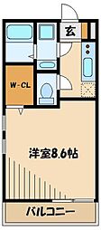 リブリ・MonTana1 1Kの間取図画像