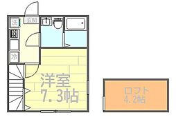 トレスコーマ2nd 1Kの間取図画像