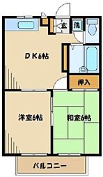エステートピア図師 2DKの間取図画像
