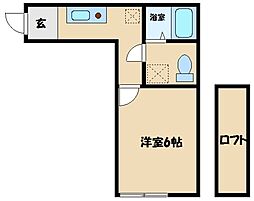 ファーストプレイス大塚 1Kの間取図画像