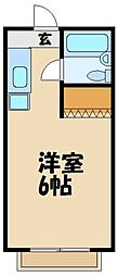 サニーコーポ守屋 ワンルームの間取図画像