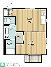 ピアチェーレ 1DKの間取図画像