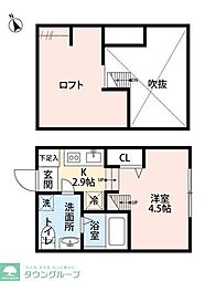 ドルフィン ワンルームの間取図画像