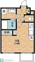 ドゥーヴ八王子堀之内 ワンルームの間取図画像