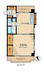 クライス伊藤 1DKの間取図画像
