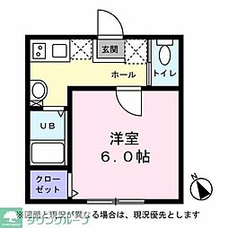 JR常磐線 柏駅 徒歩10分の賃貸アパート 2階1Kの間取り