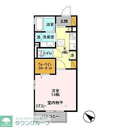 サンモールおおたかの森 1Kの間取図画像