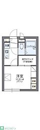 レオパレスエルムケップ 2階1Kの間取り