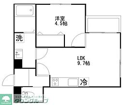 船橋市海神1丁目アパート 1LDKの間取図画像