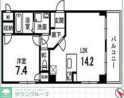 トレランス 1LDKの間取図画像