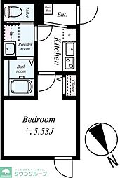 GRADUS松戸 1Kの間取図画像