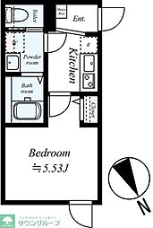 GRADUS松戸 1Kの間取図画像
