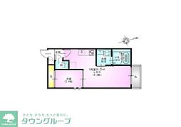 GRANDTIC 原木中山 1LDKの間取図画像