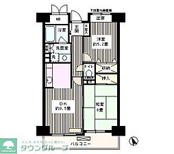 パインエクセレント 2DKの間取図画像