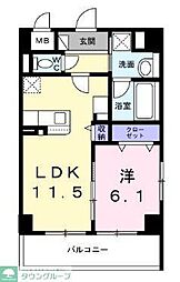 Y's STATE 天王台 1LDKの間取図画像