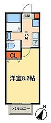キャメル松戸5B 1Kの間取図画像