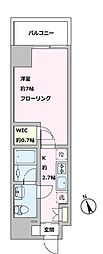 エクセレンティ市川 1Kの間取図画像