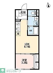 Iden OAK 1LDKの間取図画像