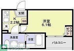 The Eternal House Matsudo 1Kの間取図画像