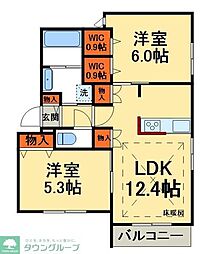 FLOWER FIELDS KASHIWA 2LDKの間取図画像