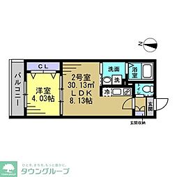 アヴェンタドール 1LDKの間取図画像