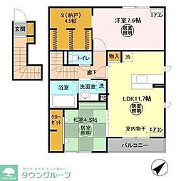 京3 2SLDKの間取図画像