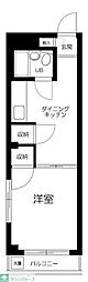 パークサイド柴又 1DKの間取図画像
