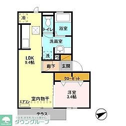 スマイル1 1LDKの間取図画像