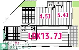 アルタス北国分 3LDKの間取図画像