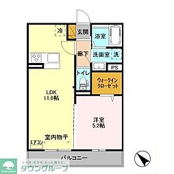 ノール・メゾンおおたかJ 1LDKの間取図画像