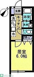 EMMA東松戸 1Kの間取図画像