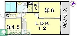 佐々木ビル 2LDKの間取図画像