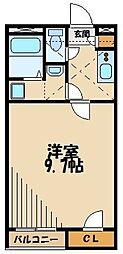 JR八高線 毛呂駅 徒歩7分の賃貸アパート 2階1Kの間取り