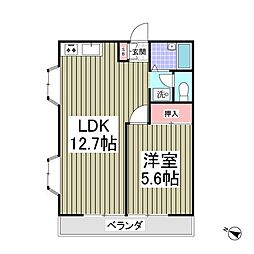 JR八高線 毛呂駅 徒歩3分の賃貸アパート 2階1LDKの間取り