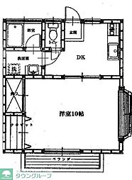 JR八高線 毛呂駅 徒歩6分の賃貸アパート 2階1DKの間取り
