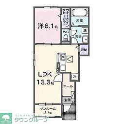 東武東上線 小川町駅 徒歩25分の賃貸アパート 1階1LDKの間取り