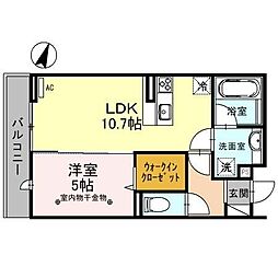 東武東上線 ふじみ野駅 徒歩8分の賃貸アパート 2階1LDKの間取り