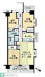 東武東上線 川越駅 徒歩5分の賃貸マンション 5階2SLDKの間取り
