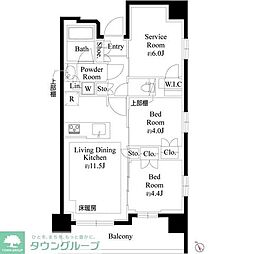 東武東上線 上福岡駅 徒歩2分の賃貸マンション 3階2SLDKの間取り