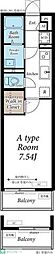 東武東上線 高坂駅 徒歩3分の賃貸マンション 1階1Kの間取り
