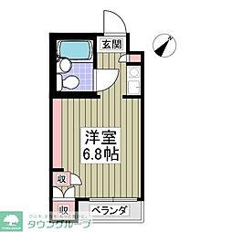 キャッスルマンション坂戸 ワンルームの間取図画像