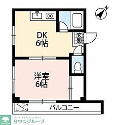 ブランメゾン長瀬 1DKの間取図画像