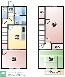 リバーサイドタウン 3DKの間取図画像