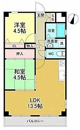 マテルレジデンスK・I 2LDKの間取図画像