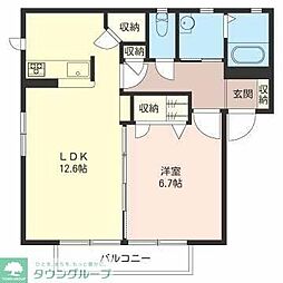 アズールA 1LDKの間取図画像
