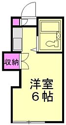 ハイツ上福岡B ワンルームの間取図画像
